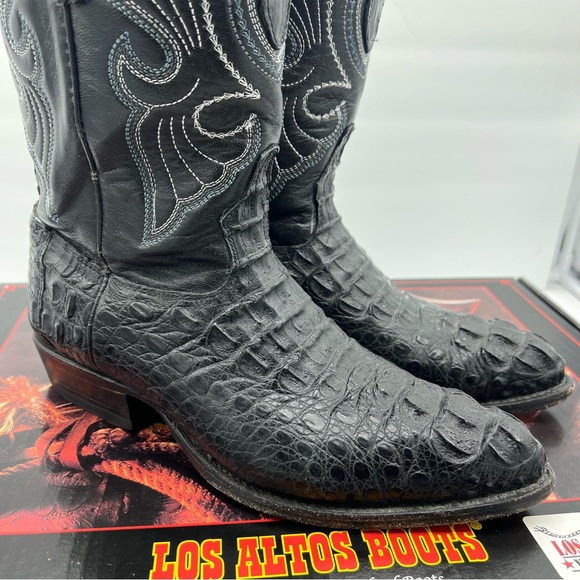 Los Altos Crocodile Cowboy Boots - Picture 4 of 15